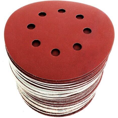 Disques abrasifs ponçage 125mm (P40/P60/P80/P120/P180/P240)  60 disques en papier pour ponceuse Bosch Dewalt Einhell Makita  8 trous  qualité professionnelle, velcro