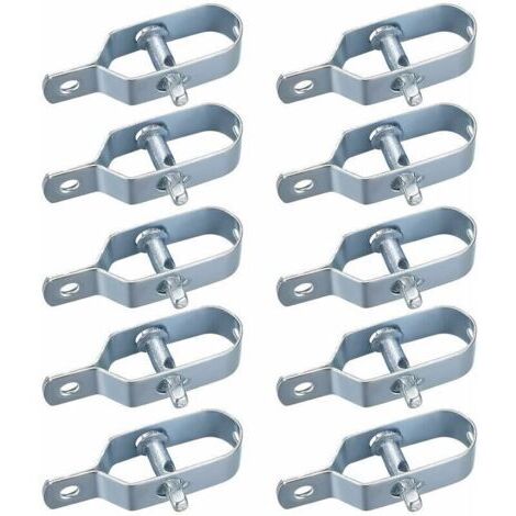 Tendeur Clôture (10 Pièces) - Tendeur de Fil Barbelé Acier Galvanisé Kit pour Grillage et Fil de Tension