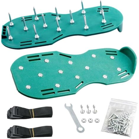 OrtviaiSandales vertes pour pelouse - Sandales respirantes avec crampons de 3,2 cm - Sandales de jardinage avec brides réglables - Unisexe, taille unique (1/5)