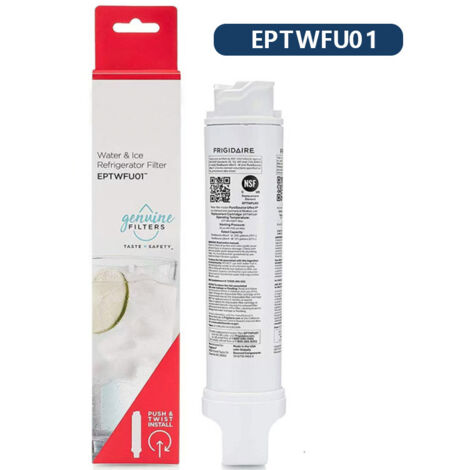 Ortviai Filtre à Eau pour Réfrigérateur Frigidaire - Compatible avec EPTWFU01, PWF-1, FPPWFU01 - Cartouche Filtrante de Rechange PureSource Ultra II - Eau Pure et Fraîche - Blanc (1 Pièce) (1/4)