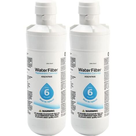 Ortviai Lot de 2 Filtres à Eau pour Réfrigérateur compatibles avec LG LT1000P - Remplacement pour LT1000PC, ADQ747935, MDJ64844601 - Cartouche Filtrante pour Kenmore 9980 - Eau Pure et Fraîche (1/5)