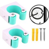 2 supports de rangement robustes pour VTT avec housses, adaptés aux pneus de VTT de 1,75 à 2,4 pouces, bleu