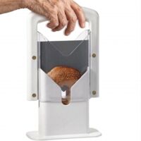 Coupe-bagels – Livré avec une lame guillotine antiadhésive, adaptée pour trancher les bagels de différentes tailles (matériau ABS, blanc).