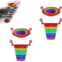 Kitchen sink drain filter 2 pieces, folding plastic drain strainer, cute kitchen sink strainer for waste disposal