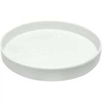 Soucoupe céramique blanche 18 cm Diamètre extérieur, pour pots d'intérieur et extérieur