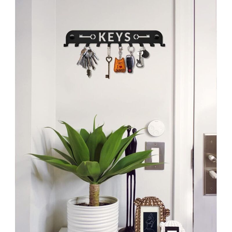 SirHoldeer Porte Clef Mural Design, Keys Porte Clé Mural, Boite A Clef Decorative, Accroche Clef Mural Original, Range Clef Mural, en Métal, Décoration de Maison, Cuisine, Entrée, Bureau