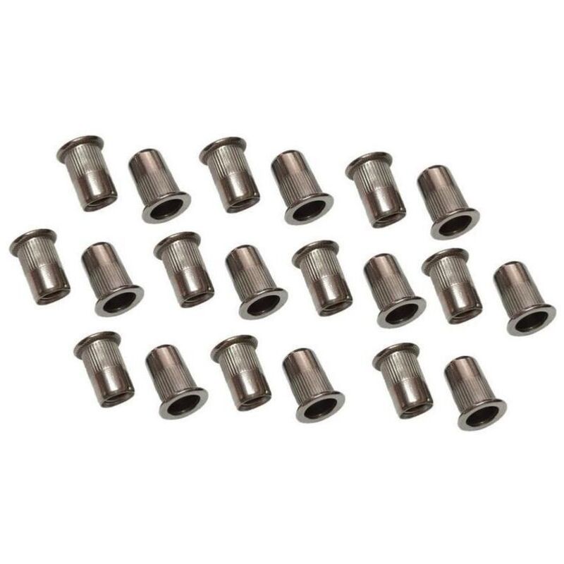 Inserts filetés inox A2 5 mm tête plate – Pas 5 x 80 – Crantage anti ...