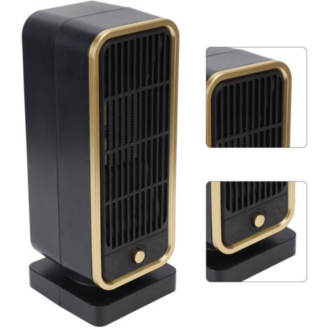 Chauffage de l'espace Protection contre la surchauffe Chauffage en céramique PTC Silencieux 40 dB Ignifuge ABS Chauffage de l'espace portable Prise UE 220 V à 250 V (1/4)