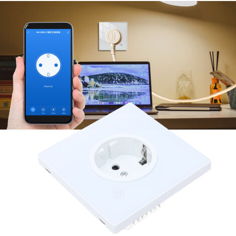 Prise Intelligente 16A 1 Voie Panneau Mural Intelligent Blanc 95-245V-Version ZigBee (1/5)