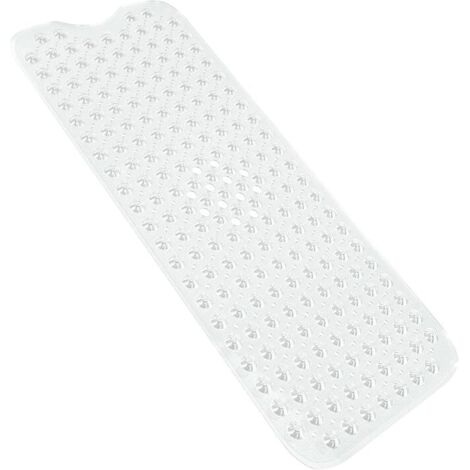 Tapis de bain antidérapant 10040CM extra long, tapis de bain antidérapant, ventouses lavables en machine (couleur transparente).