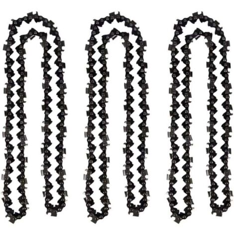 Lot de 3 Chaîne de tronçonneuse de 50 cm 0.325" 1,5 mm 76 maillons d'entraînement - compatible avec Timberpro 62CC, Hyundai et autres TRIMEC
