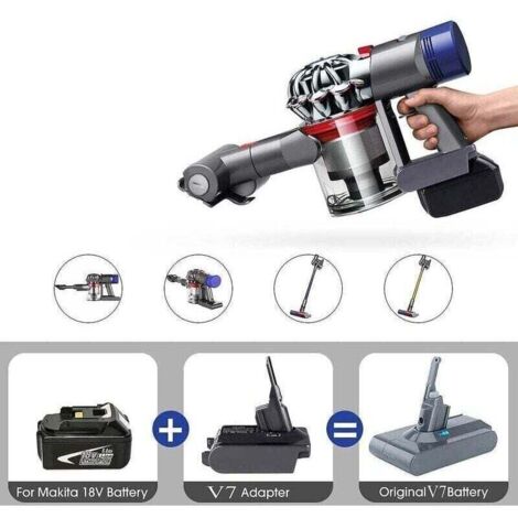 Convertisseur d'adaptateur de batterie au lithium Makita Lxt 18 V vers les aspirateurs de la série Dyson V7 TRIMEC (1/4)