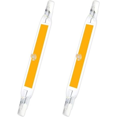 R7S 78mm LED 5W Blanc Chaud 3000K, 500LM, R7S J78 COB LED Linéaire Remplacer Crayon Halogène 40W 50W, Ampoule R7S LED 78mm Slim pour Mini Projeture/Applique Murale, Non-dimmable, lot de 2 [Classe éner