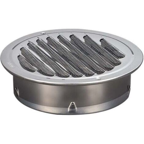 Grille de ventilation ronde en acier inoxydable Grille de ventilation en métal de 100 mm Grille TRIMEC (1/4)
