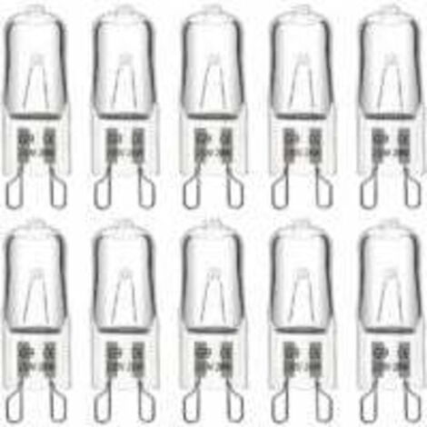 Ampoule Halogene G9 28W 230V, 370LM 2700K Blanc Chaud Dimmable, G9 Ampoules Capsule, pour Lustres, Lampes de Paysage, Appliques Murales, Éclairage d'armoire, Lot de 10 (1/4)