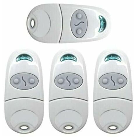 Télécommande Universelle Portail, PingGoo Télécommande pour Ouvre-Porte de Garage, émetteur de clé Portable, Télécommande de Porte de Garage pour Came Top 432NA/432EE/432 EV/432M (4, Blanc) thsind,TRI