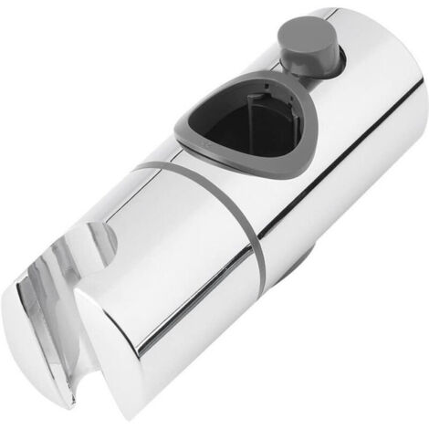 Support de Douche,19MM à Diamètre Réglable,Chromé + Conception ABS Support Douchette, Installation Simple, Adapté à la Barre de Douche