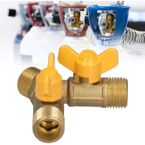 Robinet à boisseau sphérique 3 voies pour gaz combustible G1/2 Filetage mâle Raccord d'interrupteur de gaz naturel pour dispositif de gaz combustible--Trimec (1/5)