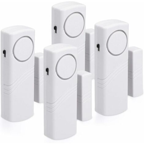 Alarme Porte et Fenêtre - Lot 4x Alarme Sans Fil Anti-Intrusion - Sécurité Maison Contre Cambriolage - Fonctionnement Magnétique - 100 dB--TRIMEC (1/5)