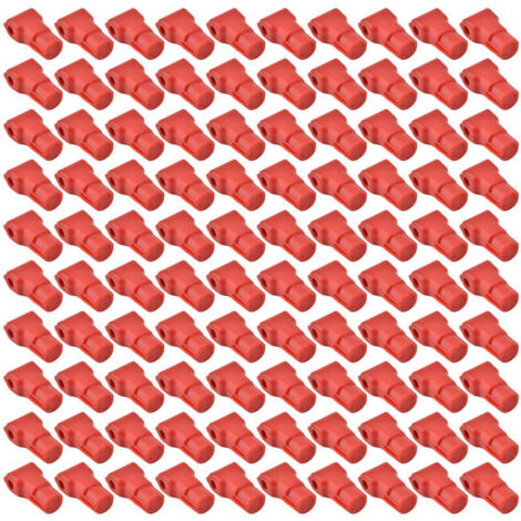 Eosnow Crochet antivol pour téléphone portable, 100 pièces, serrure pour marchandises de magasin de détail, rouge (6MM)