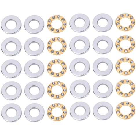 Eosnow Jeu de roulements à billes de poussée miniatures en acier plat de haute précision, 10 pièces (F6-12M 6x12x4.5mm) (1/4)