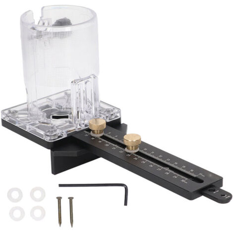 Eosnow Base de routeur pour coupe-bois CNC, broche de 8mm, trous de clous de 2.5mm, cercle de fraisage, fente pour 65mm de diamètre