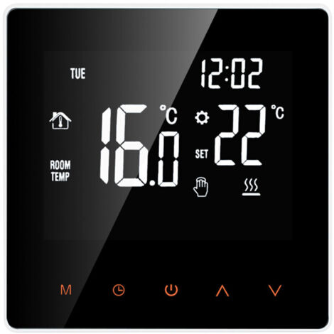 Eosnow Thermostat intelligent, contrôleur de température numérique, écran tactile LCD programmable par semaine, chauffage au sol électrique, 16 A (1/4)
