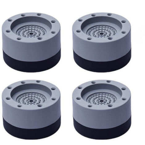 TRIMEC 4 Pièces Patins Anti Vibration, Pieds en Caoutchouc pour Machine à Laver Coussinets Pied de Machine à Laver Tampon Anti-vibration, pour machine à laver et sèche-linge (augmentation de la haut