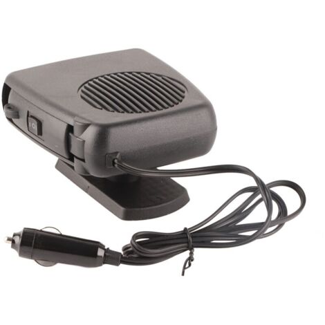 Eosnow Éventail de chauffe-voiture ABS ABS Portable Defros de pare-brise avec base rotative à 360 degrés pour chauffage rapide noir (1/4)