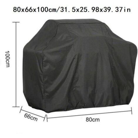 Housse pour mobilier de jardin 80x66x100cm Couverture De Barbecue Noir Couverture De Gril De Barbecue Extérieure Bâche De Bâche De Barbecue Imperméable Couvertures De Gril--TRIMEC (1/4)