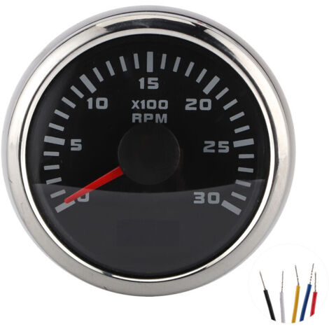 Eosnow Tachymètre 2 pouces 3000 tr/min, écran LCD, pour voiture, moto, machines d'ingénierie, moteur hors-bord (1/4)
