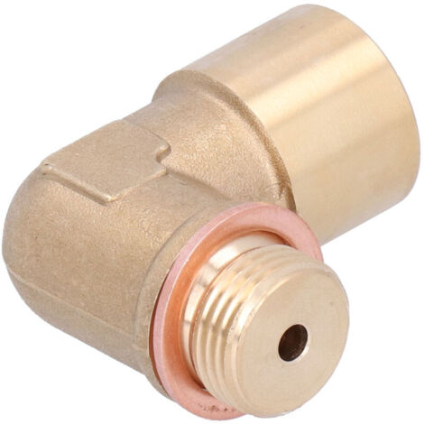 Eosnow Extension de capteur d'oxygène coudé à 90 degrés M18x1, 5, adaptateur d'espacement d'extension en laiton universel pour voiture (1/4)