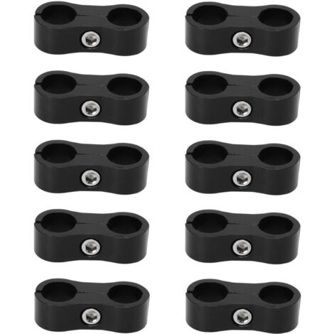 Eosnow Collier de séparation de tuyau 6AN, 10 pièces, en alliage d'aluminium, conduite de carburant pour conduites de frein à huile 3/8, tuyau d'eau