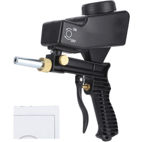 Eosnow Petit pistolet de sablage Portable à gravité, fournitures automobiles, noir