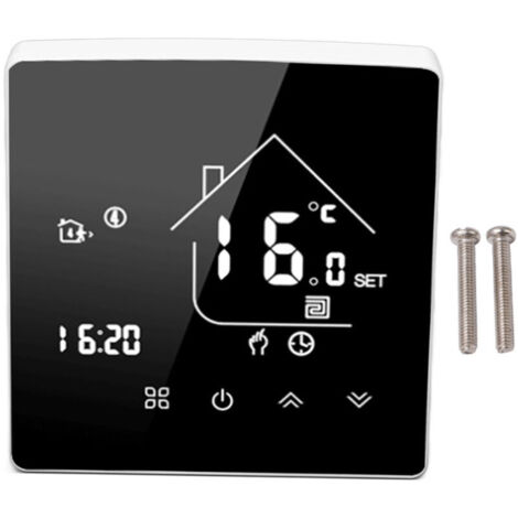 Eosnow Contrôleur de température programmable LCD Thermostat Smart Thermostat pour la chaudière 95‑240V Installation dissimulée (1/4)