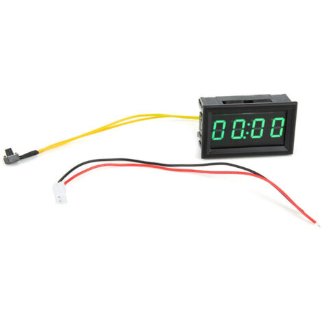 Eosnow Montre de voiture électronique numérique lumineuse LED, accessoire de décoration, verte