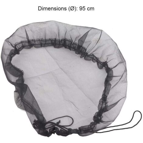 Lot de 2 housses de protection en maille pour tonneaux de pluie - Diamètre : 32.67inch - Réglables - Pour récupérateur d'eau - Seau de récupération de la pluie
