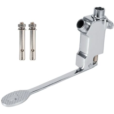 Eosnow Accessoire de vanne à pédale en cuivre à filetage G1/2, accessoire pour robinet de lavabo de salle de bains (1/4)