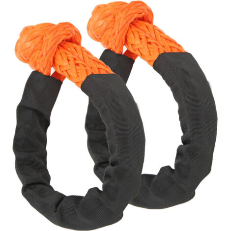 Eosnow Manille synthétique souple, 2 pièces, 21 tonnes, résistance à la rupture, corde légère et Flexible pour camion, SUV, véhicule tout-terrain (1/4)