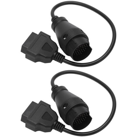 Eosnow 1 paire de câble adaptateur OBD2 38 broches vers 16 noir de remplacement pour Mercedes-Benz SPRINTER