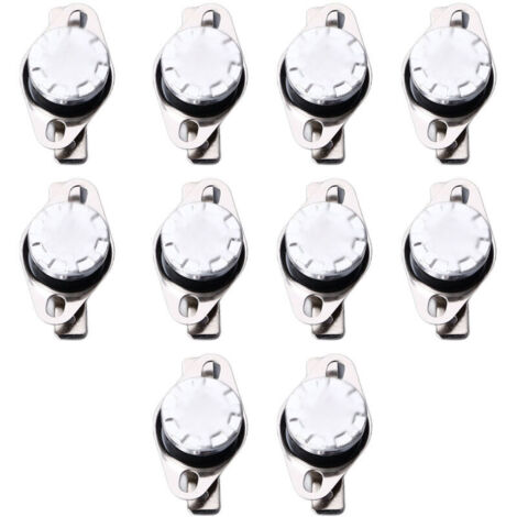 Eosnow Interrupteur de commande thermique KSD301, 10 pièces, Thermostat normalement fermé 135 degrés Celsius, température 250V 10A