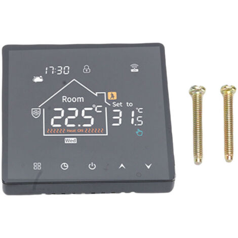 Eosnow Chaudière de chauffage de l'eau d'affichage à cristaux liquides d'écran tactile de Thermostat intelligent Programmable pour l'hôtel de centre commercial de bureau à la maison sans WiFi (1/4)