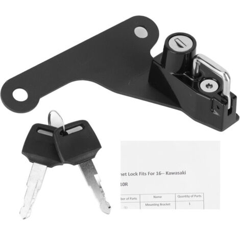 Eosnow Serrure de casque antivol et antirouille pour moto, avec clés, adaptée à Kawasaki ZX-10R 2016 – 2017