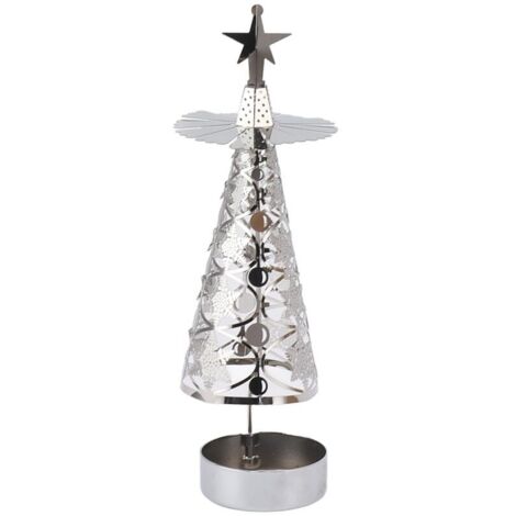 Eosnow Bougeoir rotatif ensemble de chandeliers pour mariage romantique fête de noël flocon de neige en argent