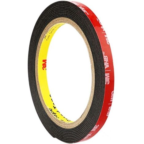 Ruban adhésif double face extra fort Ruban de montage VHB, étanche et résistant aux hautes températures 1 cm 3 m 1,1 mm d'épaisseur (1/4)