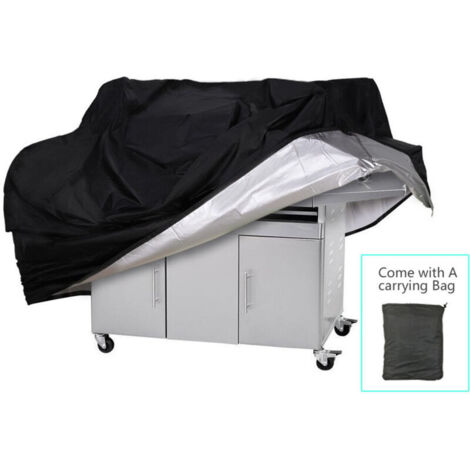 Housse pour Barbecue,Housse résistante pour Barbecue gaz en 210D Tissu Oxford résistant aux poussières et imperméable,Couverture de Barbecue avec Sangles Autocollantes (100X60X150 cm) (1/4)