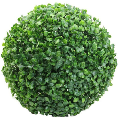 Boule de plante en plastique vert, décoration de maison en plein air, fête de mariage, boule d'herbe de plantes (1/4)