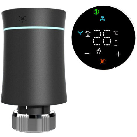 Eosnow Thermostat de radiateur intelligent BRT-100 pour climatiseur et WiFi avec contrôle par application, écran tactile numérique LED, économie d'énergie, thermostat programmable 5+2 (passerelle de t