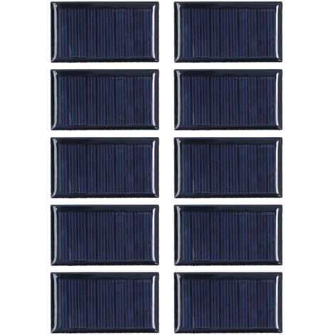 Eosnow 10 pièces petite cellule solaire résistant aux intempéries Module de panneau de bricolage pour les projets scientifiques jouet lumière 0.15 W 5 V (1/4)