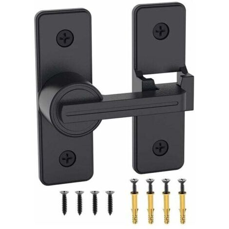 Loquets de porte Loquet de sécurité Verrou de porte Verrou de porte en alliage de zinc robuste pour serrure de porte de grange coulissante, jardin, salle de bain, porte de garage (noir)--TRIMEC